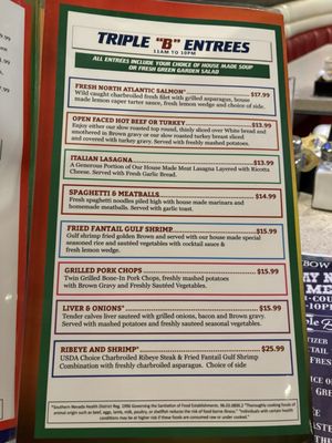 Menu photo 1 Triple B Henderson, NV Menu photo 1 Triple B Henderson, NV