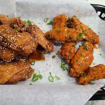 Chick Flag - 12 piece soy garlic and buffalo chicken wings - Sandwiches Near Me - Garden Grove, California