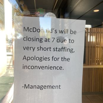 McDonald's - No warning online or briefing. You find out when you waste gas going there. Total inconvenience. - Burgers Near Me - Port Townsend, Washington McDonald's - No warning online or briefing. You find out when you waste gas going there. Total inconvenience. - Burgers Near Me - Port Townsend, Washington