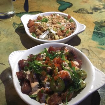 Kaya - Salmon poke above, spicy ahi tuna poke below, fairly small portions but very tasty. the July monthly Hawaiian special. - Caribbean Near Me - Pittsburgh, Pennsylvania Kaya - Salmon poke above, spicy ahi tuna poke below, fairly small portions but very tasty. the July monthly Hawaiian special. - Caribbean Near Me - Pittsburgh, Pennsylvania