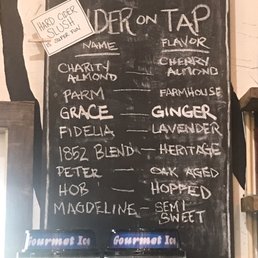 Hard cider menu Hard cider menu