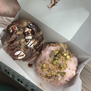Parlor Doughnuts - Raspberry Pistachio and Campfire - Donuts Near Me - Phoenix, Arizona Parlor Doughnuts - Raspberry Pistachio and Campfire - Donuts Near Me - Phoenix, Arizona