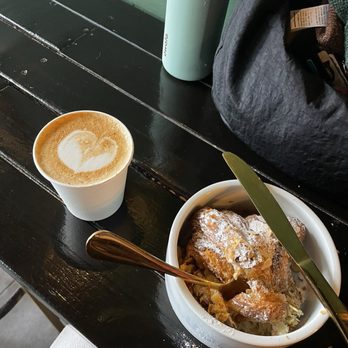 Ludlow Charlingtons Coffee Shop - Snickerdoodle latte and almond croissant - Coffee & Tea Near Me - Chicago, Illinois Ludlow Charlingtons Coffee Shop - Snickerdoodle latte and almond croissant - Coffee & Tea Near Me - Chicago, Illinois