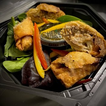 Chemistry's Tapas & Tonics - a salad in a container - Lounges Near Me - Aiken, South Carolina