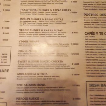 Sullivan's - Menu as of February 2024 - Irish Near Me - Buenos Aires, C