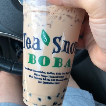 Tea Snow - Boba milk tea (large)!  My favorite!! - Coffee & Tea Near Me - Mesa, Arizona