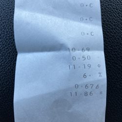 Mi Camino Real - Plain receipt with no business name or telephone number or itemized description.