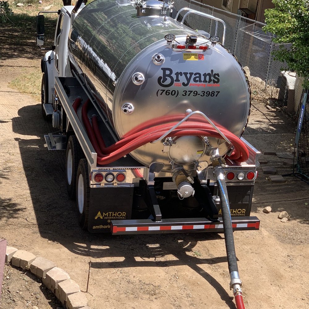 BRYAN'S PUMPING SERVICE - Bryan's Pumping 760-379-3987 - Septic Services Near Me