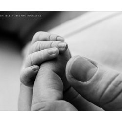 Danielle Hobbs Photography - macro of baby fingers holding dad's hand