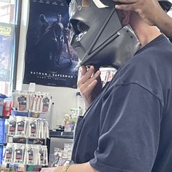 M & M Sportscards & Collectibles - Mike in the Darth Vader Mask. Lol