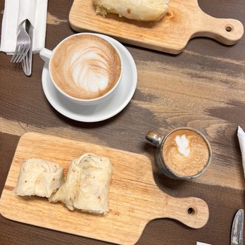The Brew Coffee - Bacon Green Chile Burritos with a Red Chile mocha and Cortado - Coffee & Tea Near Me - Albuquerque, New Mexico