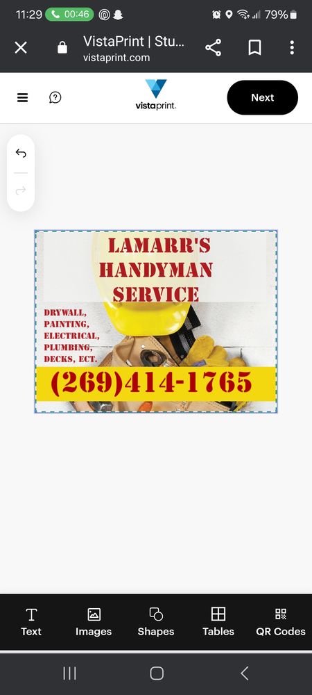 Slide of Lamarr's Handyman Service