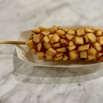 CrunCheese Korean Hot Dog - Potato Mozza (Price: $7.99) - Hot Dogs Near Me - Arcadia, California CrunCheese Korean Hot Dog - Potato Mozza (Price: $7.99) - Hot Dogs Near Me - Arcadia, California