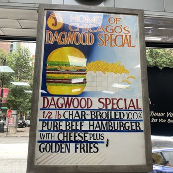 Mister J's - The classic Dagwood 1/2 lb. Hamburger Special - American Near Me - Chicago, Illinois