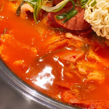 Maht Gaek - Their budae jungeol does have a lot of ham, sausage, and spam in it though. - Korean Near Me - Plano, Texas