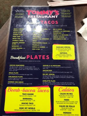 Menu photo 5 Tommy's Restaurant San Antonio, TX Menu photo 5 Tommy's Restaurant San Antonio, TX