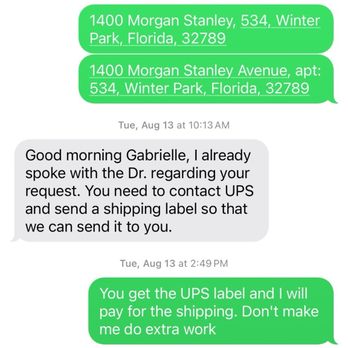 Miami Beach Orthodontics - Office asking me to get my own shipping label - Orthodontists Near Me - Miami Beach, Florida