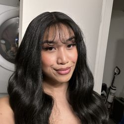 Midtown Wig Center - Wavy, mid length, human hair, front lace wig.