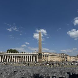 Piazza San Pietro - Seats set up the day prior for mass on Sunday