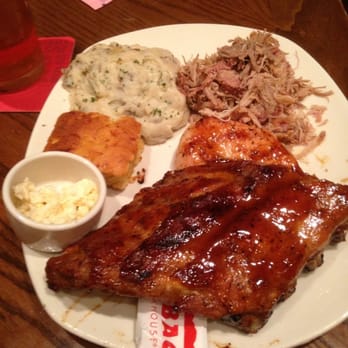 Outback Steakhouse - BBQ combo platter w/ribs, chicken and pulled pork - Steakhouses Near Me - Lubbock, Texas Outback Steakhouse - BBQ combo platter w/ribs, chicken and pulled pork - Steakhouses Near Me - Lubbock, Texas