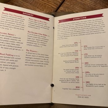 Forgotten Tonic - Menu - Wine Bars Near Me - Saint Augustine, Florida