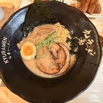 Kyuramen & Tbaar - A1 Combo combo includes: Tokyo Tonkotsu Shouyu Ramen Matcha Puudding w. red bean Steamed pork bao buns - Ramen Near Me - Birmingham, Alabama Kyuramen & Tbaar - A1 Combo combo includes: Tokyo Tonkotsu Shouyu Ramen Matcha Puudding w. red bean Steamed pork bao buns - Ramen Near Me - Birmingham, Alabama
