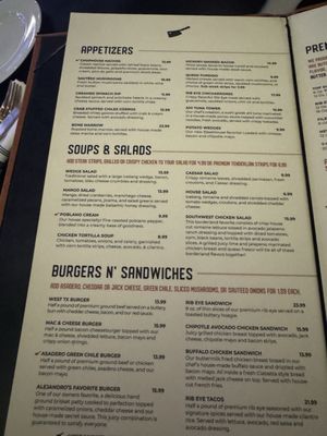 Menu photo 6 West Texas Chophouse El Paso, TX Menu photo 6 West Texas Chophouse El Paso, TX