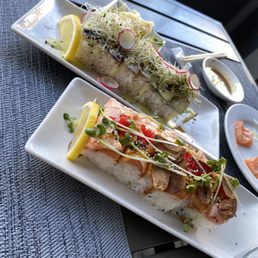 Salmon aburi and saba aburi were okay Salmon aburi and saba aburi were okay