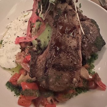 Basi Italia - grilled lamb chops  chive mash, pepper-mushroom hash + tzatziki - Italian Near Me - Columbus, Ohio