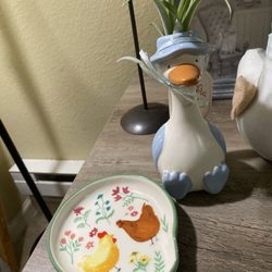 Tractor Supply - Got this adorable goose air plant and chicken dish, plus a bunny mug that isn't in the picture. But still, soooo CUTE!