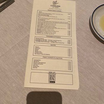 Cipriani - Italian Near Me - Las Vegas, Nevada