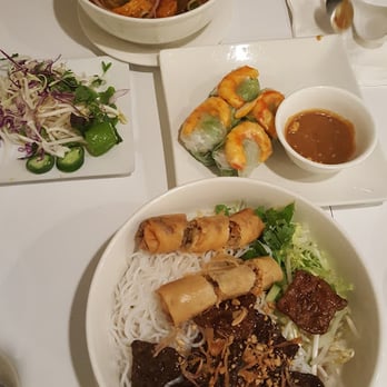 Loving Hut - Shrimp spring rolls, Royal Noodle Soup, and BBQ Noodles. Try them all! - Vegan Near Me - Orange, California Loving Hut - Shrimp spring rolls, Royal Noodle Soup, and BBQ Noodles. Try them all! - Vegan Near Me - Orange, California