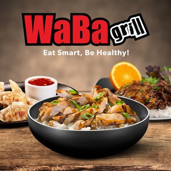 WaBa Grill - a bowl of food and a plate of dumplings - Fast Food Near Me - Fresno, California