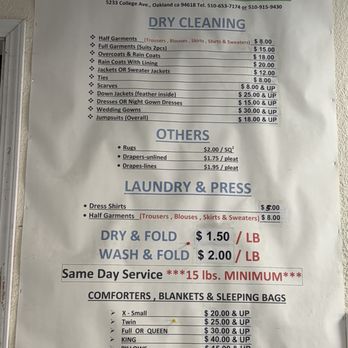 SunShine Laundromat - Price menu as of Aug 2026 - Laundromat Near Me - Oakland, California SunShine Laundromat - Price menu as of Aug 2026 - Laundromat Near Me - Oakland, California