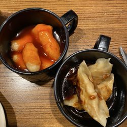 Joy Luck Buffet - Sweet and Sour Chicken and Dumplings  Unfortunately the Hot Yellow Mustard was watered down
