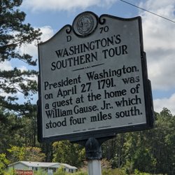 Washington's Southern Tour Historic Marker - Washington's Southern Tour Historic Marker