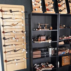 Lady Huntington's Fine Pipes & Pouches - The wall of amazing pipes available for purchase