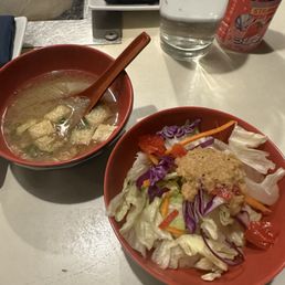 Miso Soup and Salad