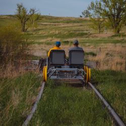 Colorado Railbike Adventures - Two people on a railbike