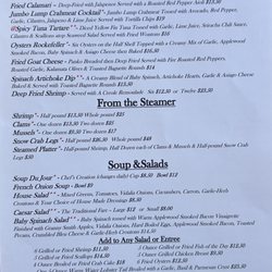 Dinky's Waterfront Restaurant - Updated Menus-April 2026