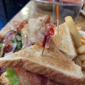 Anchor Pub & Grille - Ordered BLT club with well done bacon.  Bacon does not appear to be cooked.  Slow service not to return. - Seafood Near Me - Beverly, Massachusetts