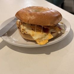 Bacon, egg and cheese bagel