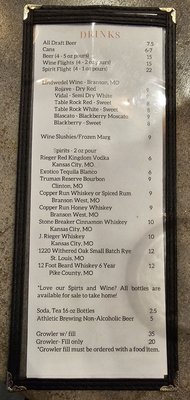 Menu photo 5 Seven Arrows Taproom Branson Branson, MO