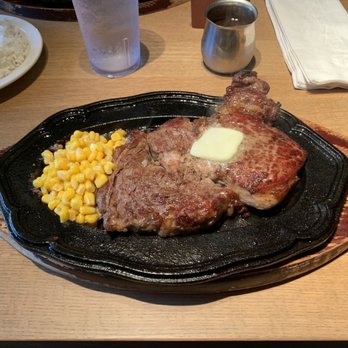Aloha Steak House - One Pound Ribeye on a sizzling platter - Steakhouses Near Me - Honolulu, Hawaii