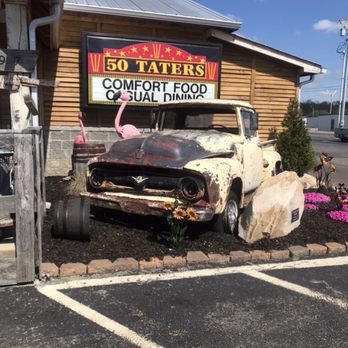 50 Taters - Decor out front - Barbeque Near Me - Scottsboro, Alabama