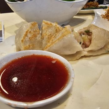 Oriental Tea House - Pot Stickers with their delicious sauce - Dim Sum Near Me - San Leandro, California Oriental Tea House - Pot Stickers with their delicious sauce - Dim Sum Near Me - San Leandro, California
