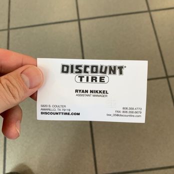 Discount Tire - Business card - Tires Near Me - Amarillo, Texas Discount Tire - Business card - Tires Near Me - Amarillo, Texas