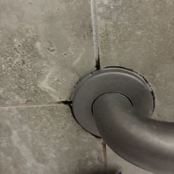 Motel 6 - Dirty crusty shower wall