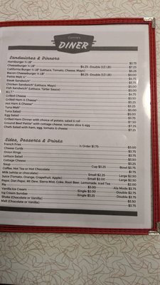 Menu photo 1 The Diner Fond du Lac, WI Menu photo 1 The Diner Fond du Lac, WI