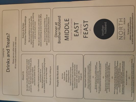 Menu photo 4 Brother Hubbard Dublin, D